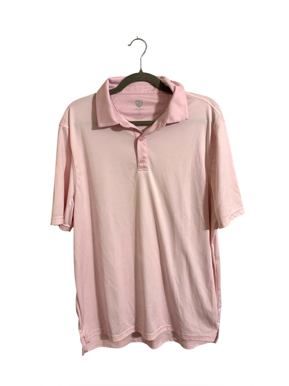 Graham Luxe Hamill Pink Polo Shirt Men’s Large‎